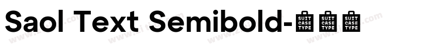 Saol Text Semibold字体转换